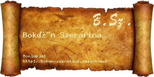 Bokán Szerafina névjegykártya